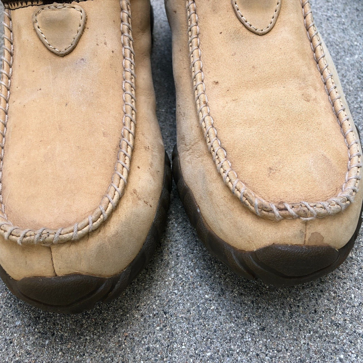 TEVA Nubuck Mules Shoes Women's 8 Leather Tan Brown Fleece Lined