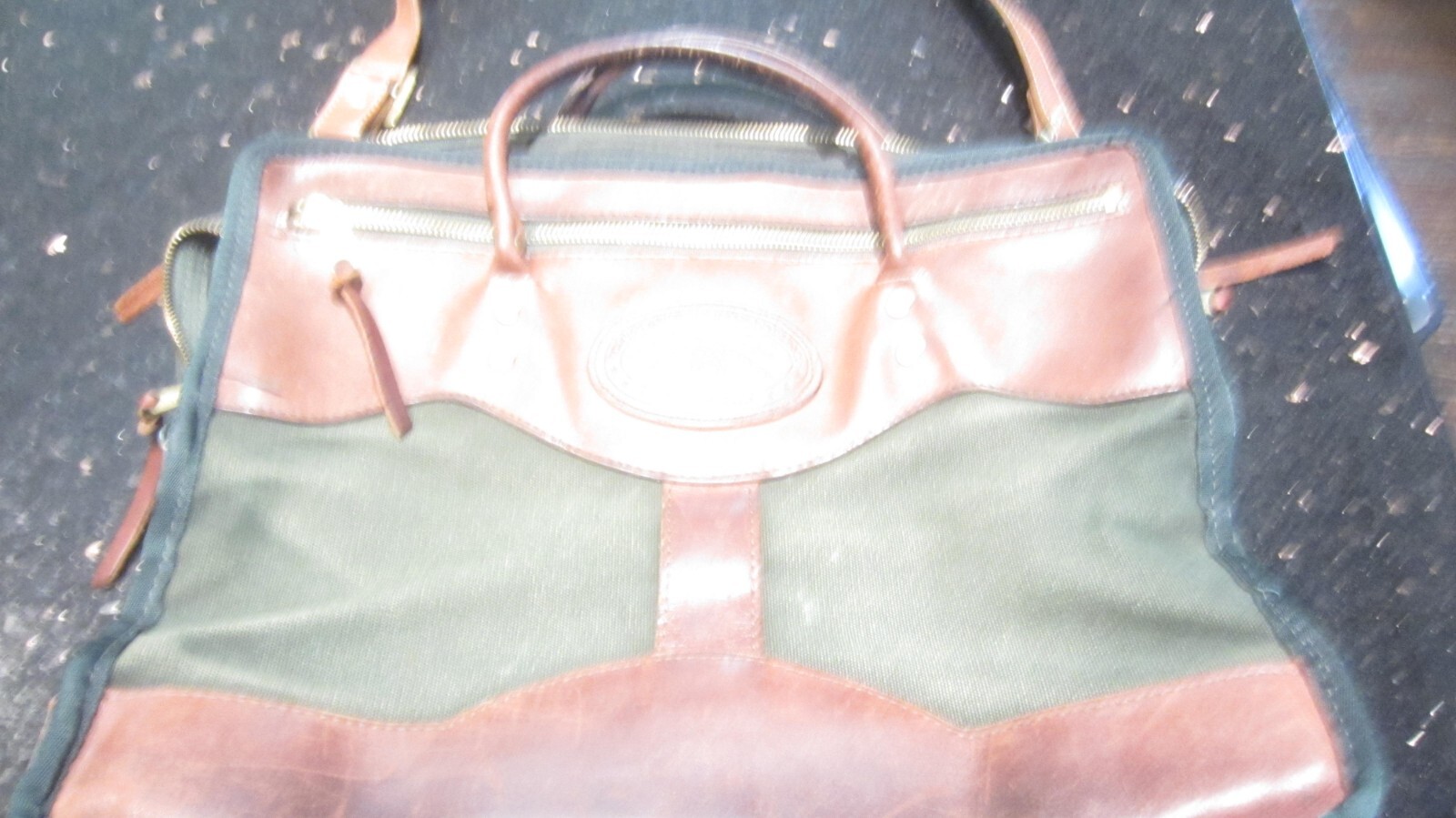 ORVIS Battenkill Leather + Briefcase Messenger Ba… - image 3