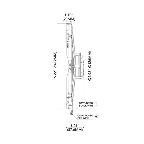 Ventilador extractor Spal 30102049 16 pulgadas alto rendimiento hoja curva uso con 30 amperios 2024cfm Foto 4 de 4