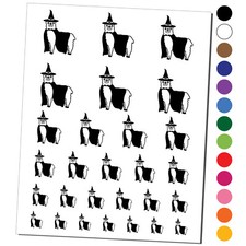 Halloween Llama Alpaca Witch Temporary Tattoo Water Resistant Set