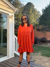 Vince Camuto Burnt Orange Maxi Dress - Size XL