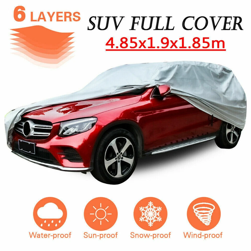 For Jeep Cherokee Sport 6 Layer Waterproof Car Cover Outdoor Rain Snow Protect Foto 2 de 4