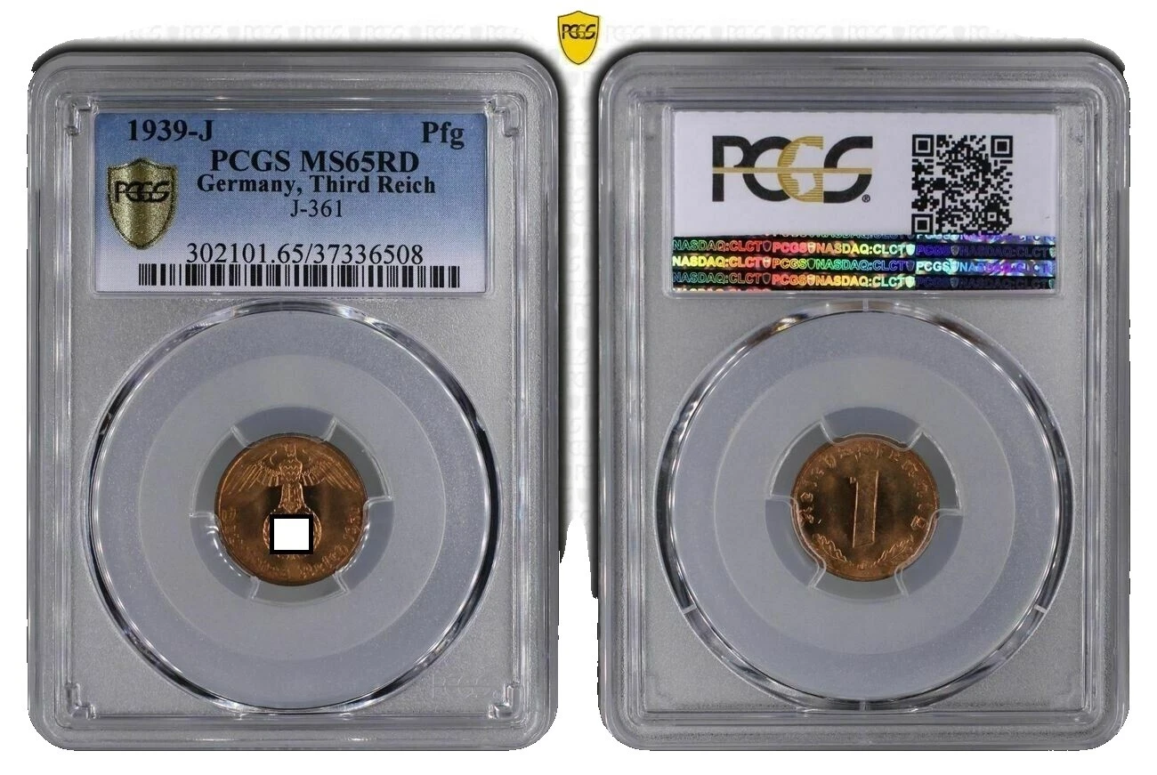 Monedas de cobre 1939 año alemán