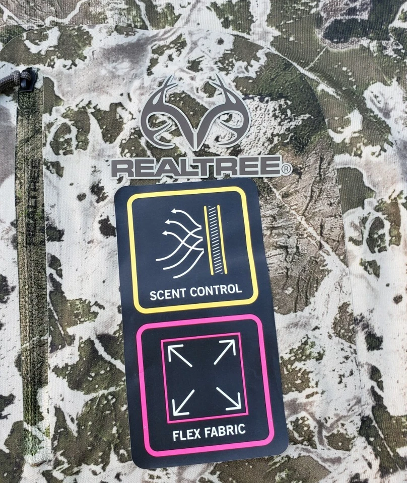 Realtree Scent Control, WAV3X Men's 1/4 zip, Microban Long Sleeve pullover 2XL - Image 4 of 4