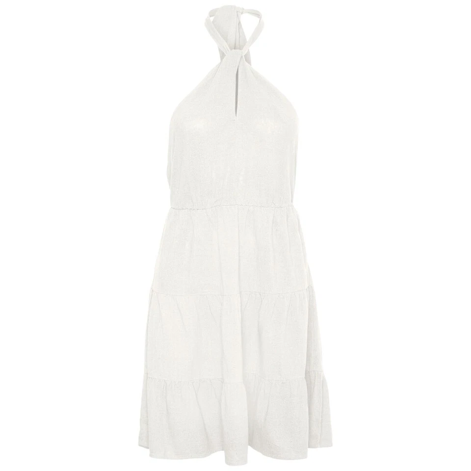 Vero Moda Vestido Blanco Corto Vestido Con Escote Americano Vestiditos SOTOCOSTO - Imagen 4 de 4