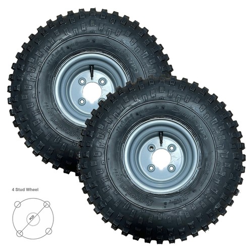 ATV Trailer Kit 22X11-8 Wheels & Tyres Coupling Head Stub Axles & Hubs - Picture 2 of 4