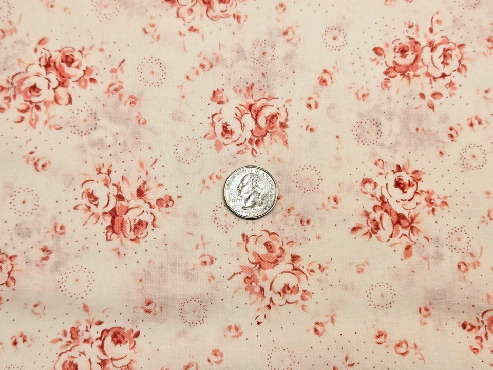 DURHAM QUILT COLLECTION, Floral Dots Off-White Lecien Cotton Fabric 1/2 YARD - Image 4 of 4