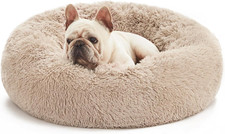 Calming Dog  Cat Bed, Anti-Anxiety Donut round for Indoor Cats, Small Medium Do