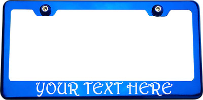 Harrington Font Personalized Custom Laser Engraved Blue License Plate ...