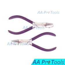 ROUND / FLAT NOSE PLIERS NYLON JAWS BEAD WIRE WORK FORMING TOOLS 2 PIECES