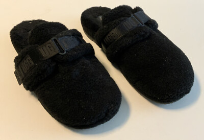 Ugg Mens Fluff It Sliders Slippers Black UK Size 13 UK