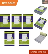 Compact Carbonless Sales Order Book - 5-Pack, 50 Two-Part Sets for Easy Use