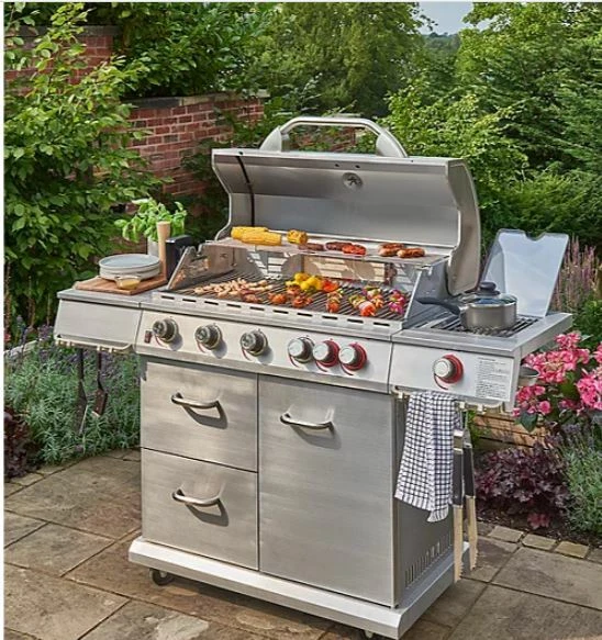 Amaze BARBECUE Uniflame 6 1 Burner outdoor Rotisserie Gas Grill 24 persons