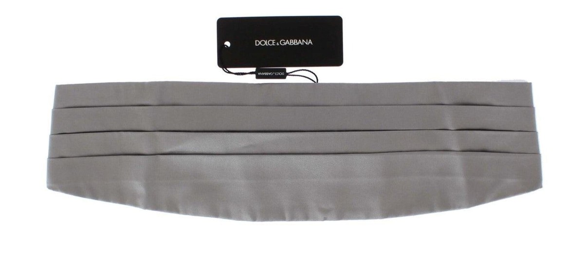 Dolce & Gabbana Silver Wide Belt Silk Cummerbund | eBay