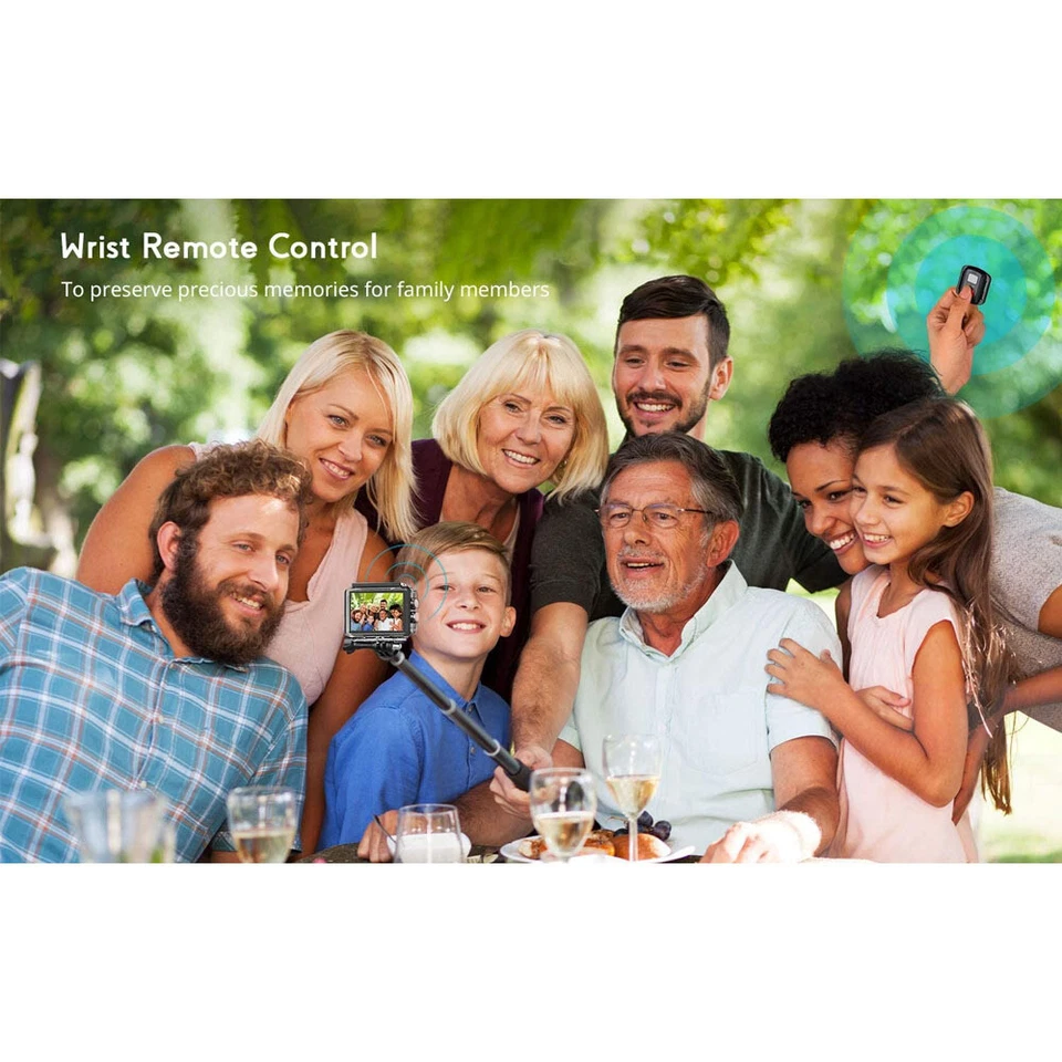 Action Cam 4K 20MP Unterwasserkamera EIS 170° Weitwinkel Slow Motion, Self-Timer - Bild 4 von 4