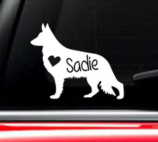 German Shepherd Dog Car Decal With Custom Name