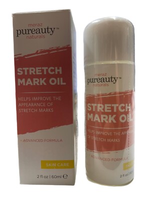 meraz Pureauty STRETCH MARK OIL, 2 fl oz / 60 ml, SEALED, New In Box