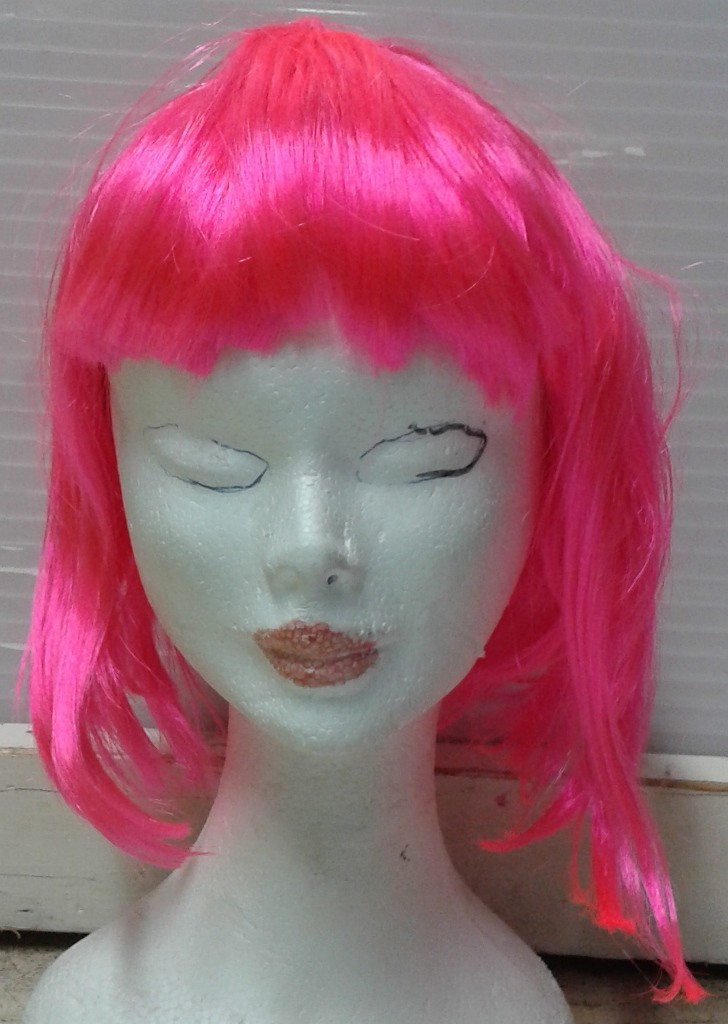 CARNEVALE PARRUCCA CARRE' ROSA SHOCKING