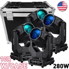 10R 280W LED Beam Moving Head Light Prism Gobo DJ Stage Spot Lighting DMX w/Case