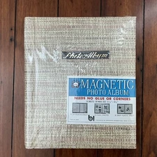 Vintage Stylecraft Magnetic Photo Album Plaid Cover New Old Stock