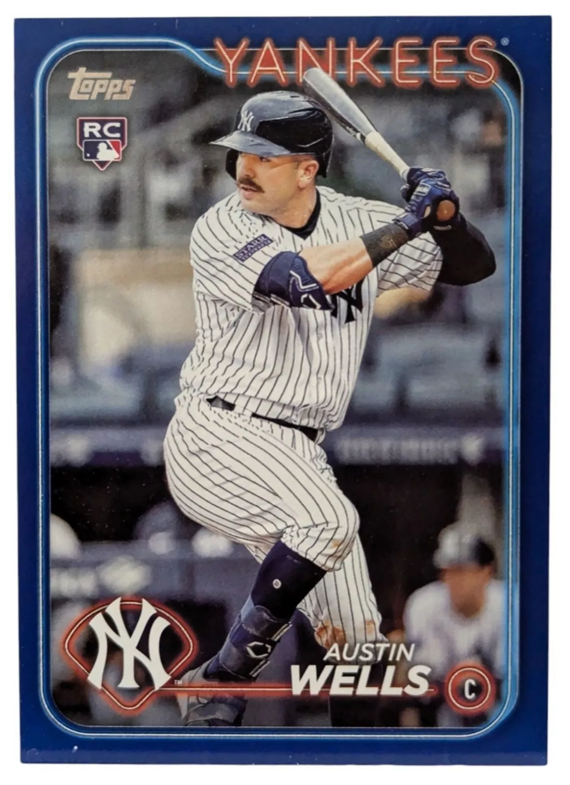 2024 Topps Series 2 #624 Austin Wells New York Yankees Royal Blue Parallel