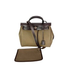Hermes Toile Vache Hunter Herbag zip 31 PM Etoupe Ebene Shoulder Bag Ebay Live