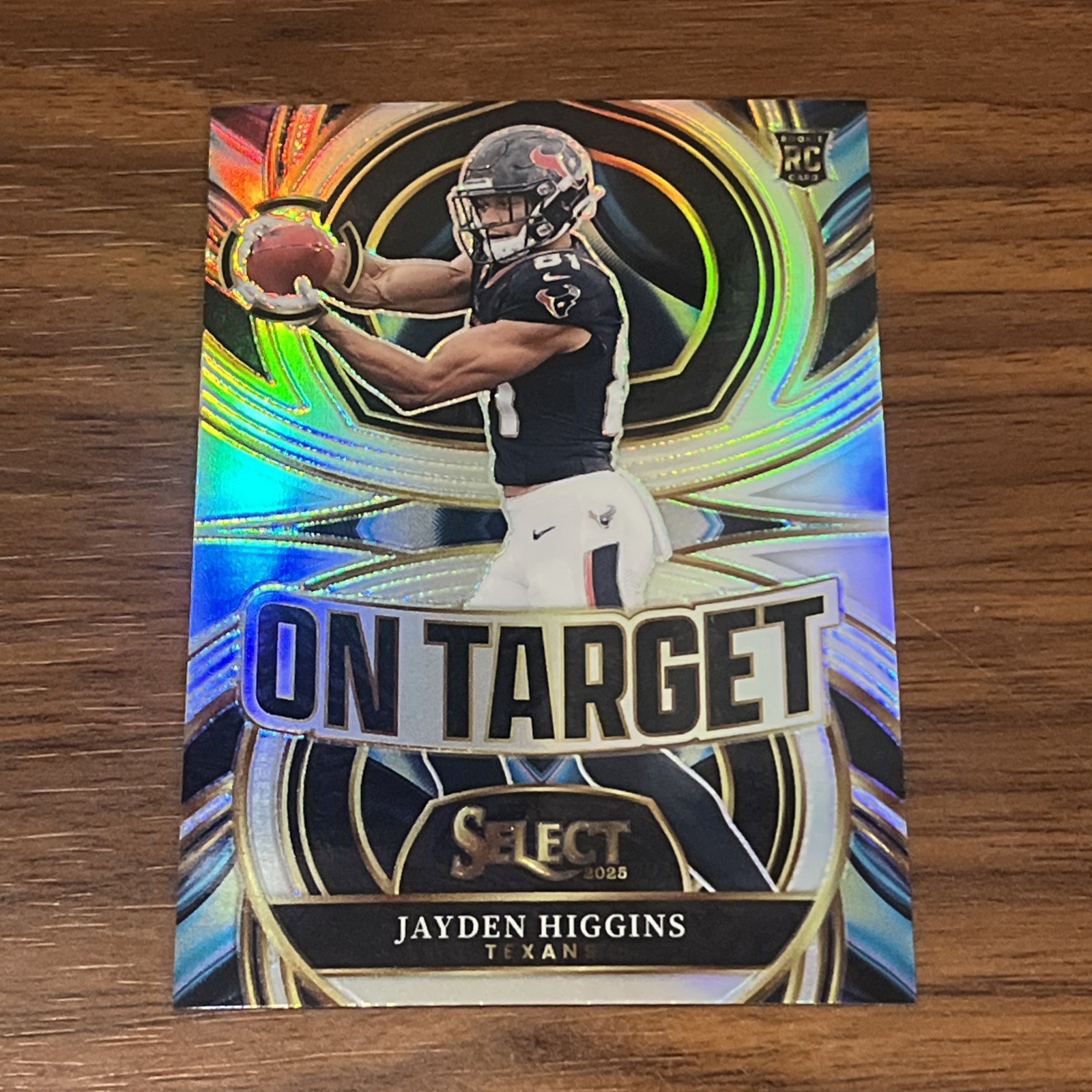2025 Panini Select Jayden Higgins RC #11 ON TARGET Silver Prizm Houston Texans