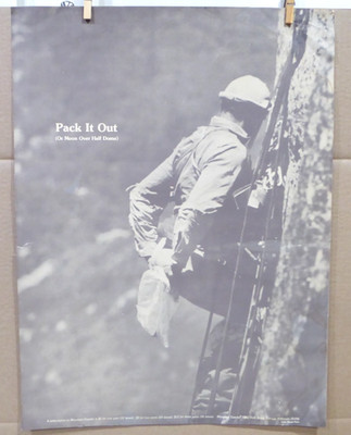 1970's Pack It Out Mountain Gazette Magazine Climbing Poster Moon Over Half Dome