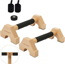 Calisthenics Wood Parallettes Bars, Wood Push Up Bars Calisthenics Equipment for