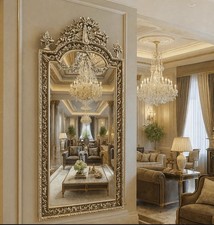 Ornate Gold Full-Length Statement Mirror