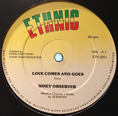 Niney Observer* / Teacher Noel - Love Comes And Goes / Class Room Skanking (12'')