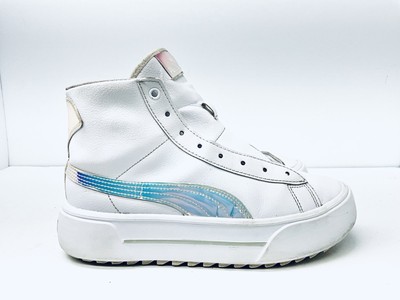 Puma Kaia Mid Sneakers Women's Size 9 Shoes White Iridescent 3H