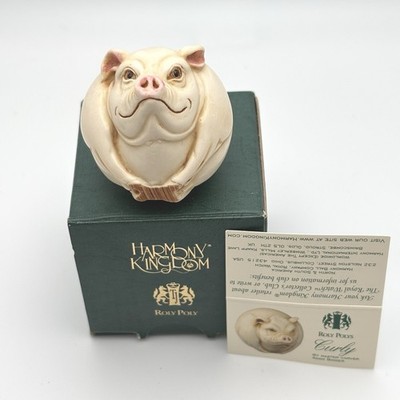 Harmony Kingdom Roly Poly Curly Pig Figurine Adam Binder Boxed Collectible