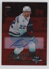 2024-25 Upper Deck Fleer Ultra Red Rainbow Foil 9/25 Oliver Bjorkstrand Auto o1h