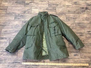 US Navy Seabees OG-107 Cold Weather Field Coat Jacket Small Short 1987 VERY NICE