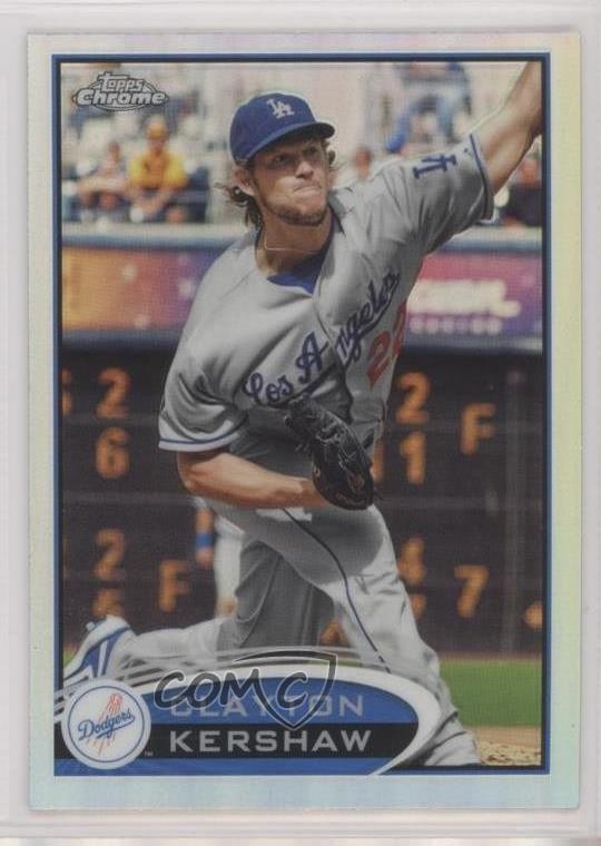 2012 Topps Chrome Refractor Clayton Kershaw #112 0e3u