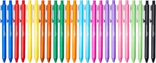 Multi Colored Ballpoint Pens for Smooth Writing, Assorted Colors, Retractable, 2