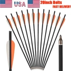 12X 20 inch Crossbow Bolts Carbon Hunting Arrows OD8.8mm Archery Shooting Target