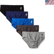 Luxurious Men's 5 Pack Cotton Low Rise Briefs - Stylish Colors  Lasting Comfort