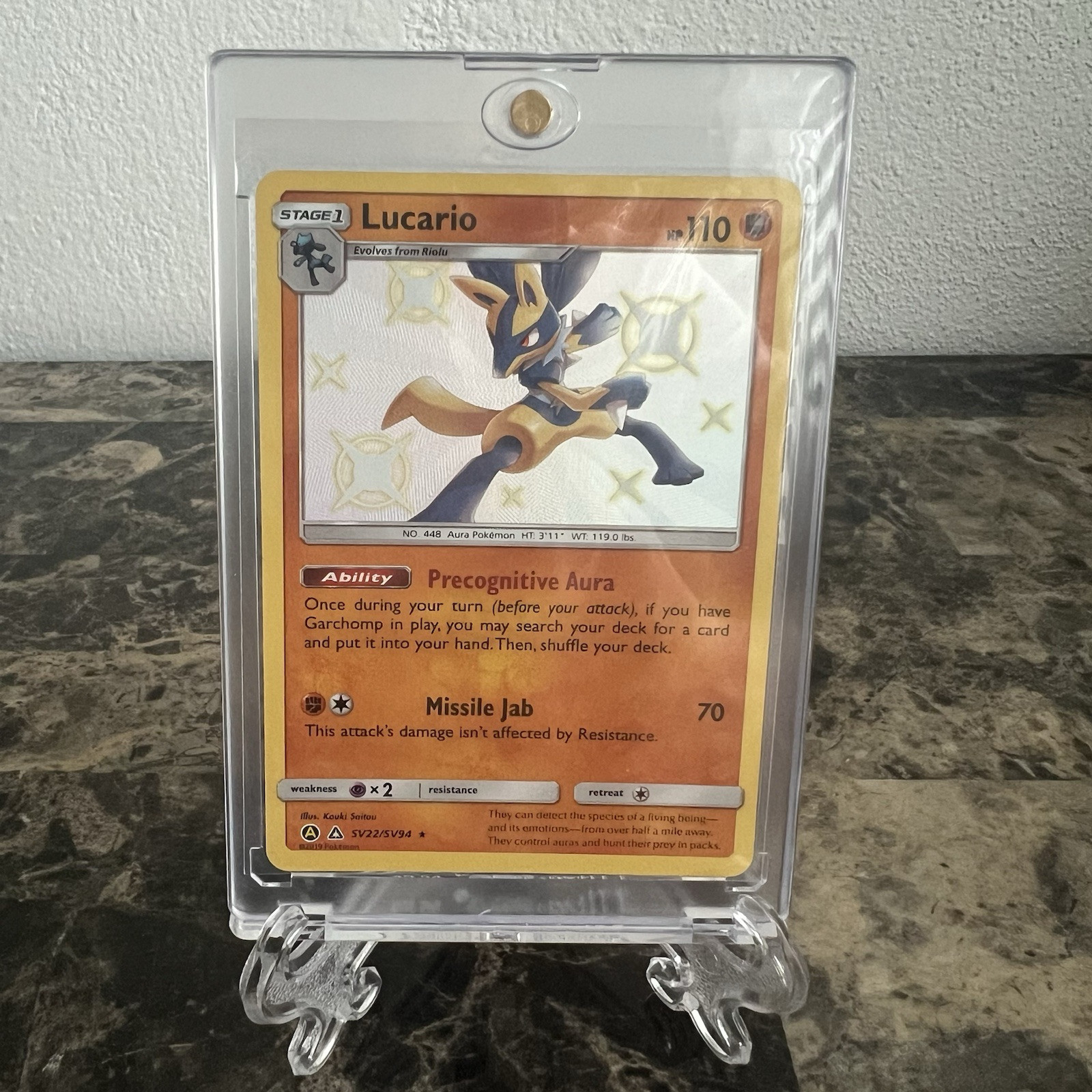 Lucario SV22/SV94 Hidden Fates: Shiny Vault Holo