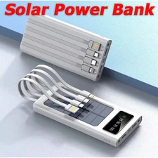 Super Solar Power Bank 100000mAh 4 USB Backup External Battery for Cell Phone US