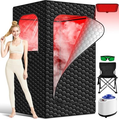 Portable Sauna Box 160 LEDs Red Light 15 Heat Levels