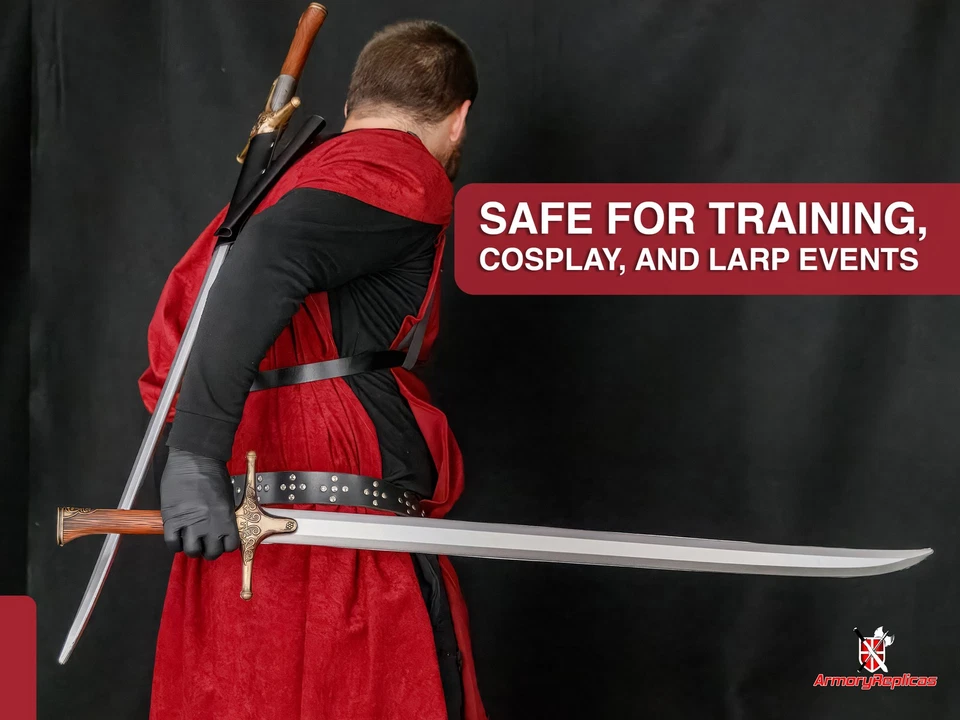 Ornate Fantasy Foam Sword LARP Cosplay Prop Medieval Replica Weapon - Image 4 of 4