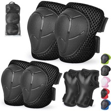 /Youth Knee Pads and Elbow Pads Set with Wrist Guard 3 in 1 Protective