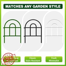 Garden Fence 32.5ftx17in - 30 Pack Metal Bed Edging Black