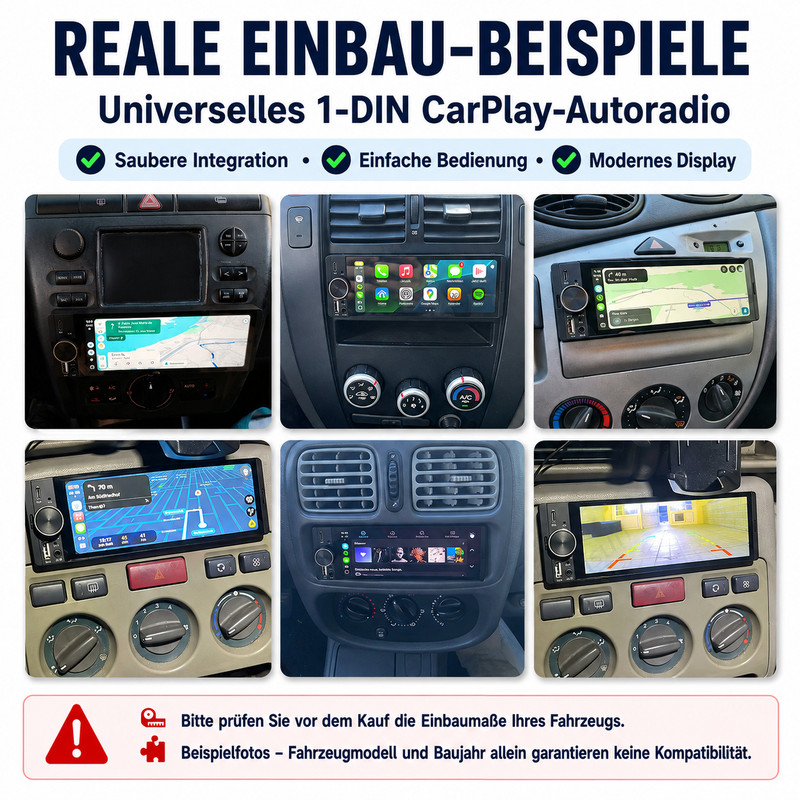 Autoradio 1DIN Bluetooth WirelessApple Carplay Android Auto con Schermo 6.36" foto 5