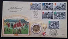 RARE 1996 BENHAM COMMEMORATIVE COIN COVER - HAND SIGNED BY SIR ALF RAMSEY