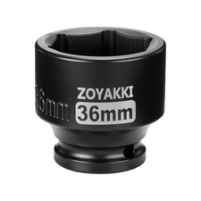 Zoyakki 36mm Socket 12 Drive Shallow 6 Point Cr-mo Metric Impact Zoyakki 36mm Socket 12 Drive Shallow 6 Point Cr-mo Metric Impact
