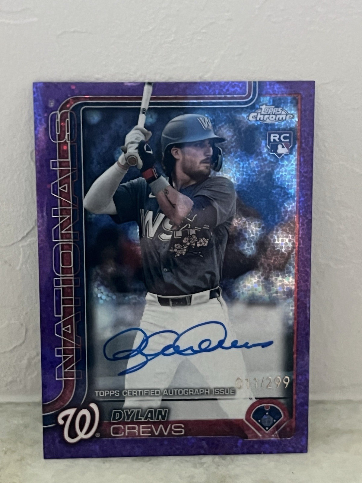2025 Topps Chrome - Rookie Autographs Dylan Crews #RA-DC Purple Refractor /250