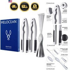 Professional 8-piece Crab Crackers and Tools Set in Gift Box |  2 Heavy-duty ...